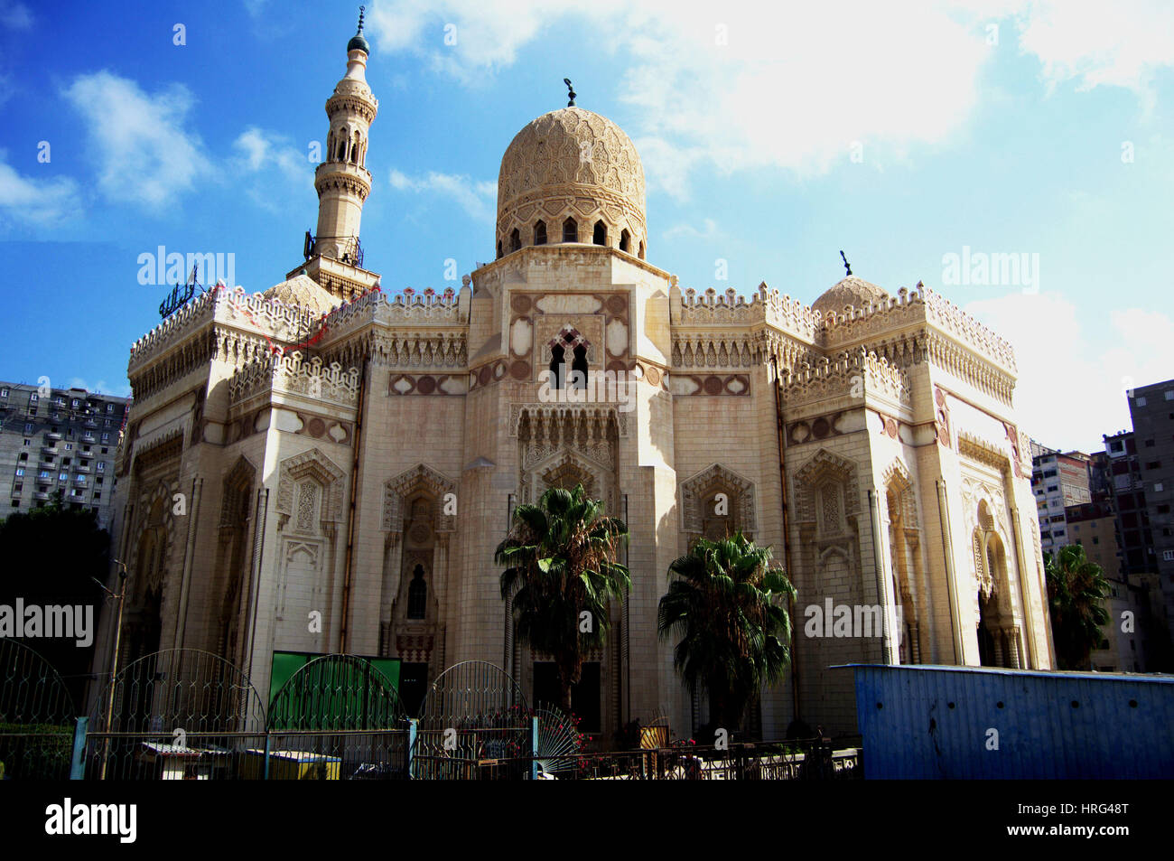 Abu al-Abbas al-Mursi Mosque Alexandria,Egypt Stock Photo