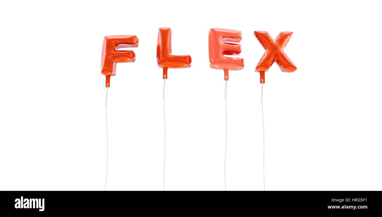 flex-word-made-from-red-foil-balloons-3d-rendered-can-be-used-for