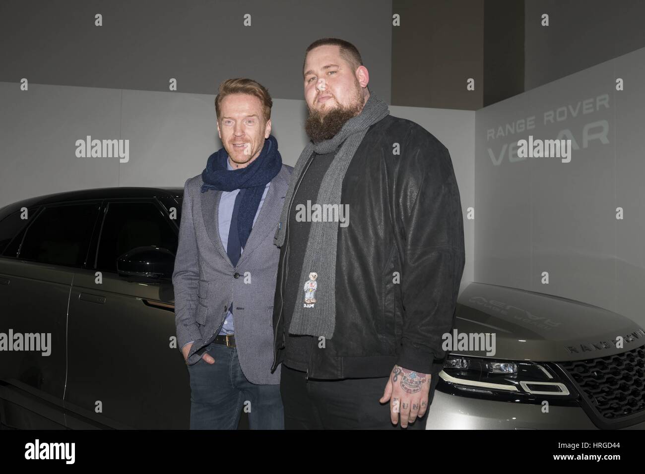 London, United Kingdom Of Great Britain And Northern Ireland. 01st Mar, 2017. Damian Lewis and RagÂ nÂ Bone Man at Range Rover Velar World Premiere in the London Design Museum. London, UK. 02/03/2017 | usage worldwide Credit: dpa/Alamy Live News Stock Photo