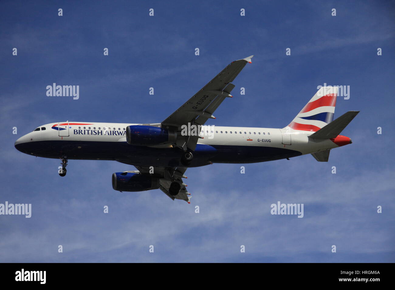British Airways plane near Heathrow Airport, London, UK Stock Photo
