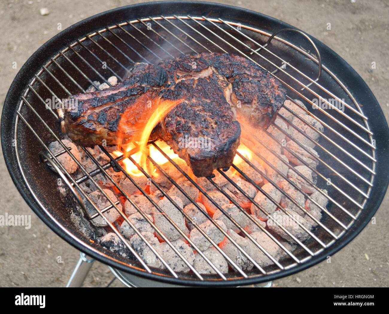 Barbecued Beef Rib Stock Photo