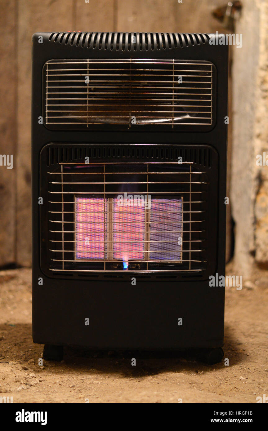 gas heater in action Stock Photo Alamy