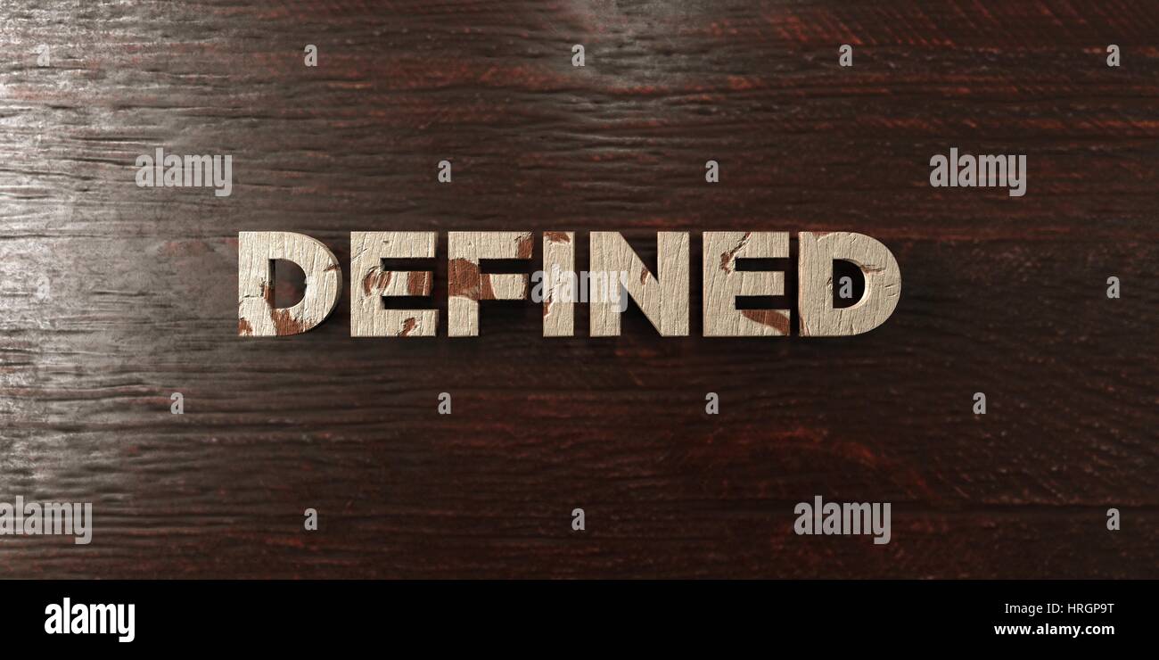 Defined Grungy Wooden Headline On Maple 3d Rendered Royalty