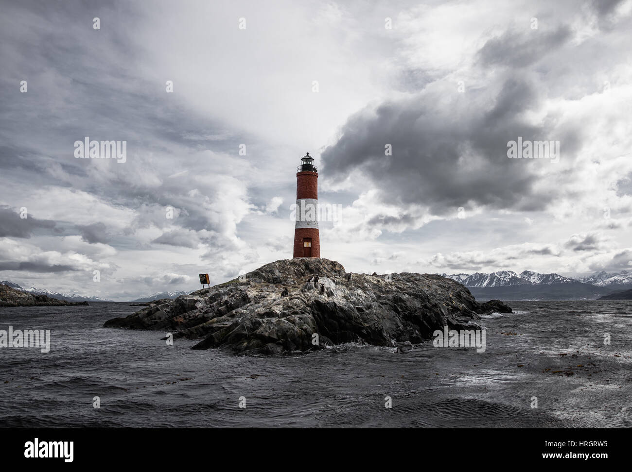 The Lighthouse at the End of the World Stock Photo