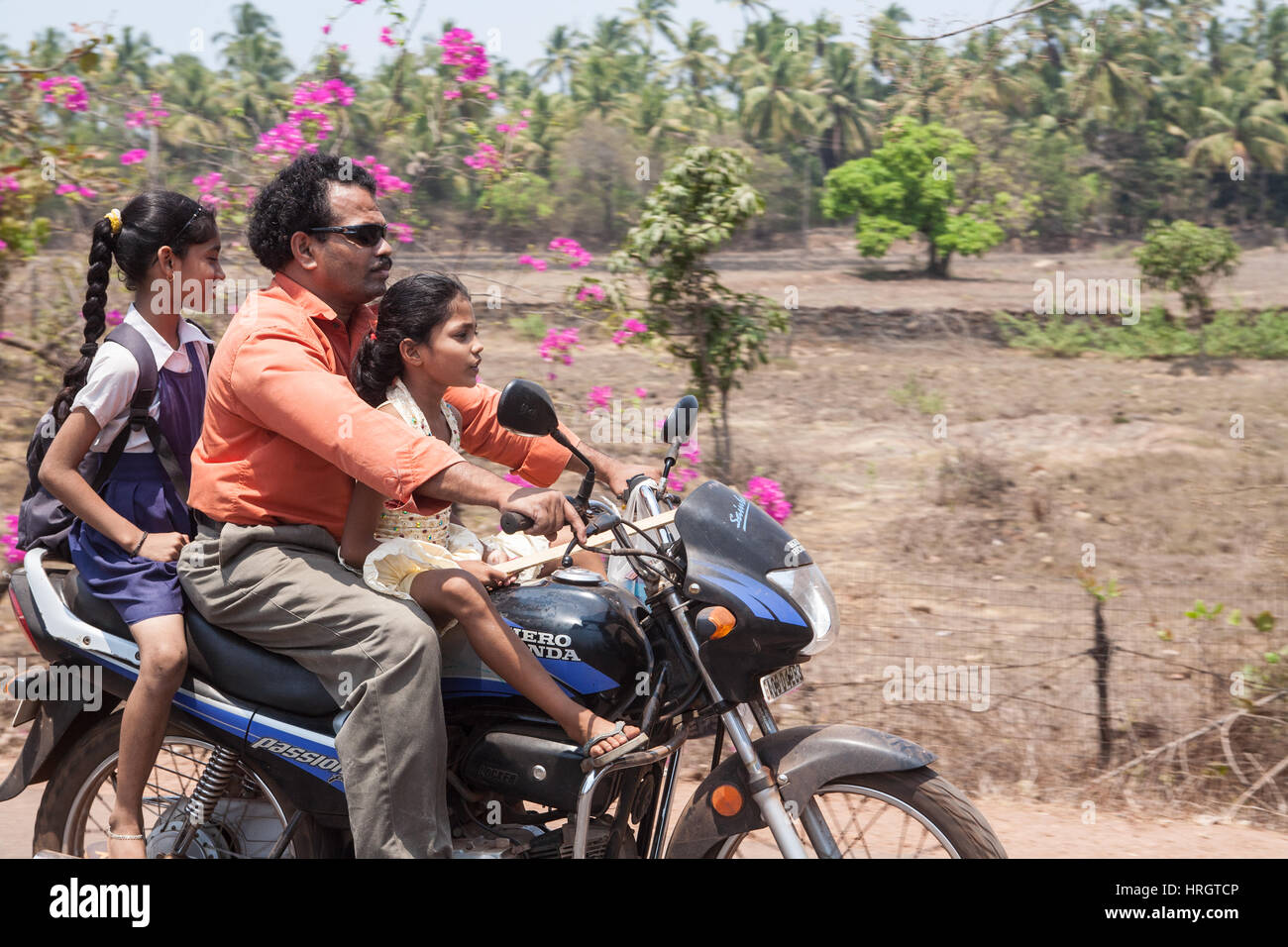 Indian Family On Scooter High Resolution Stock Photography and Images