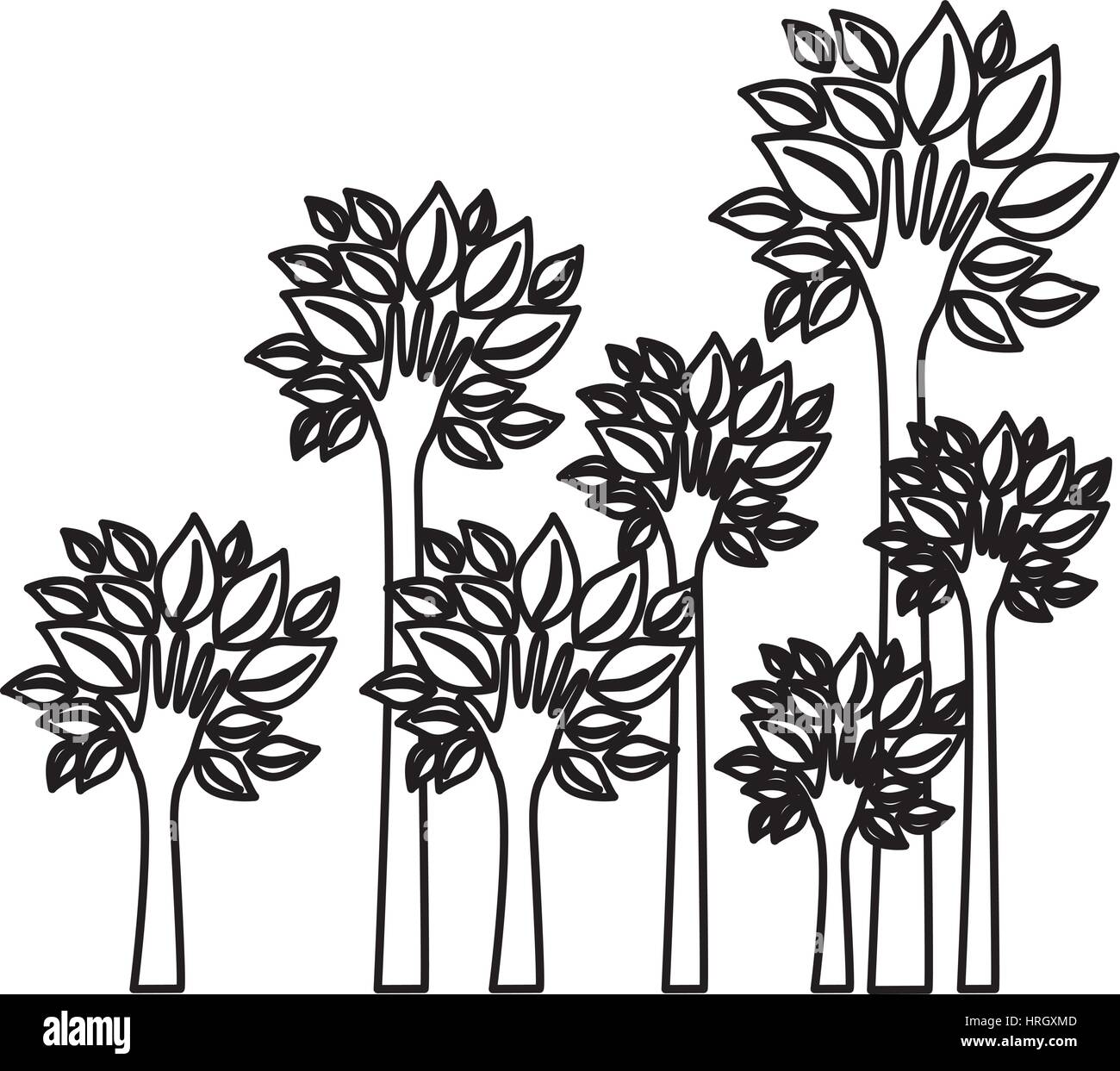 figure-trees-with-stem-in-form-hand-icon-stock-vector-image-art-alamy