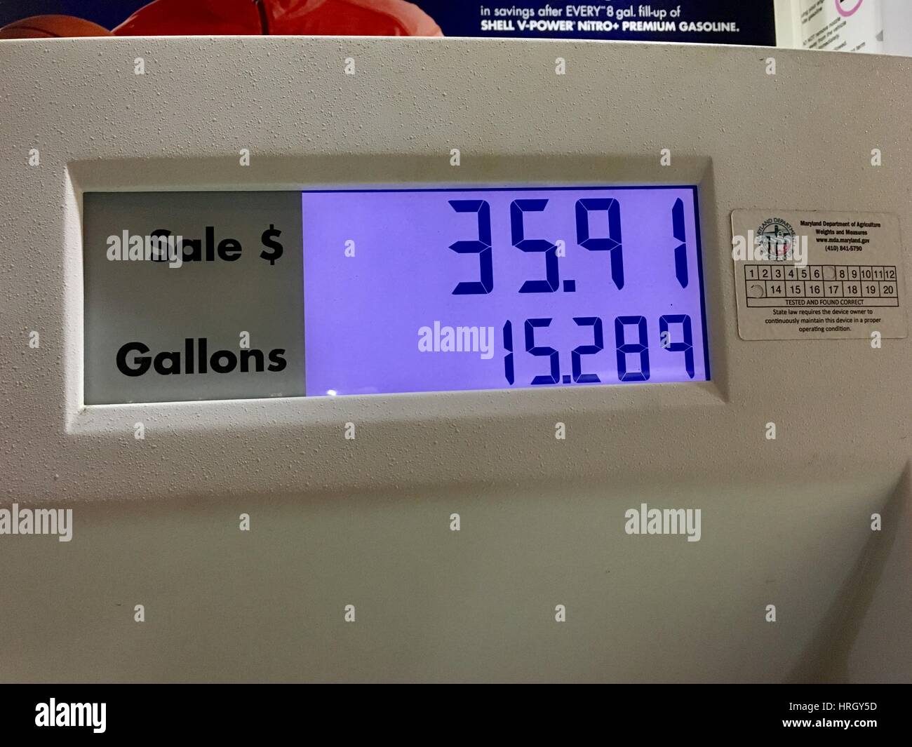 Gas prices at the pump Stock Photo Alamy