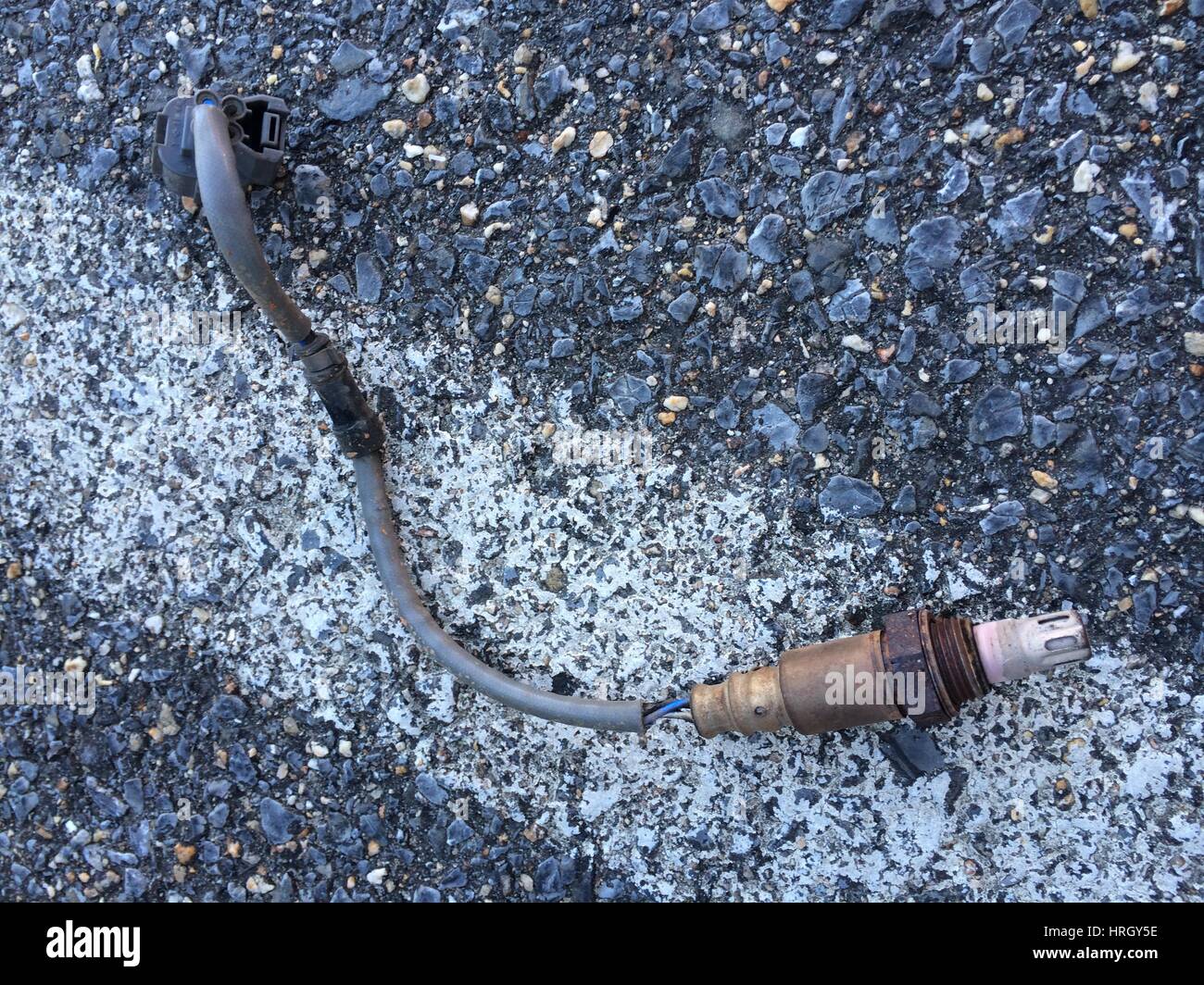 old oxygen sensor from a car Stock Photo