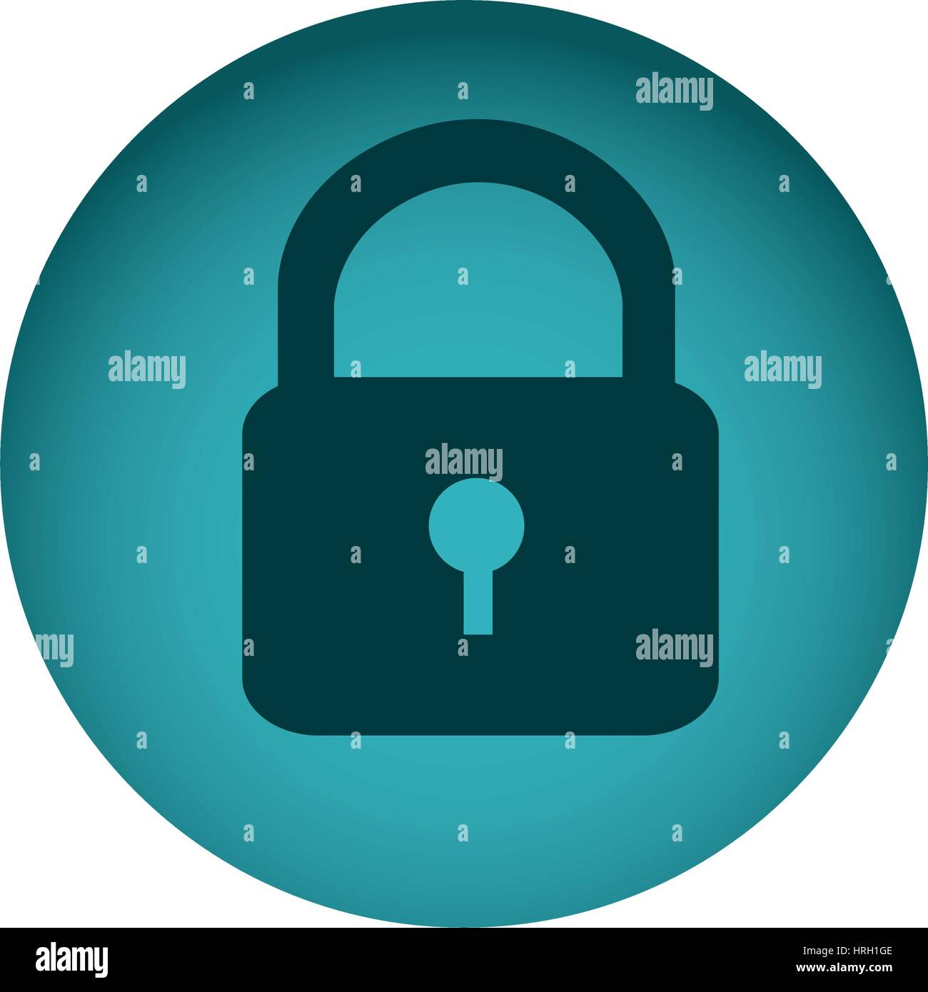 blue circular frame with silhouette padlock Stock Vector Image & Art ...