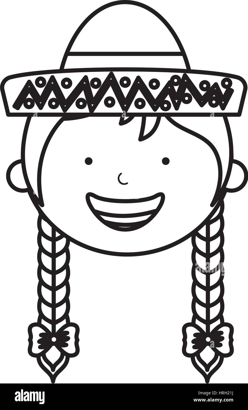 mexican little girl character Stock Vector Image &amp; Art - Alamy