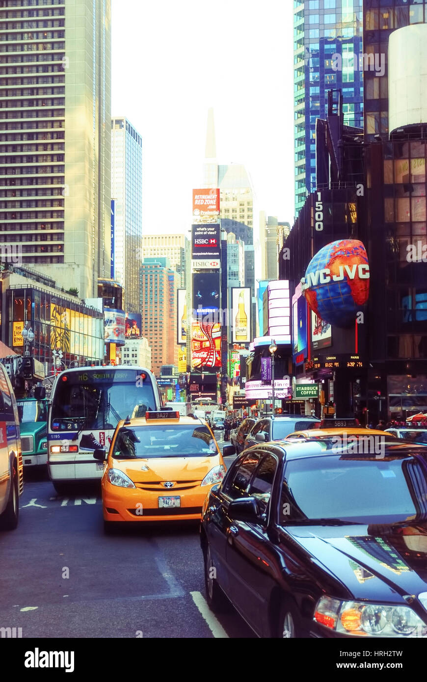 Times Square is an iconic street of New York City and America Stock Photo