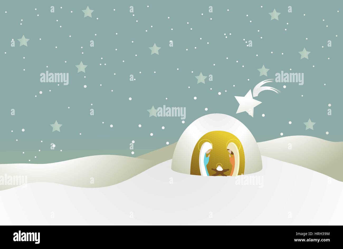 Nativity scene with Holy Family Stock Vector Image & Art - Alamy