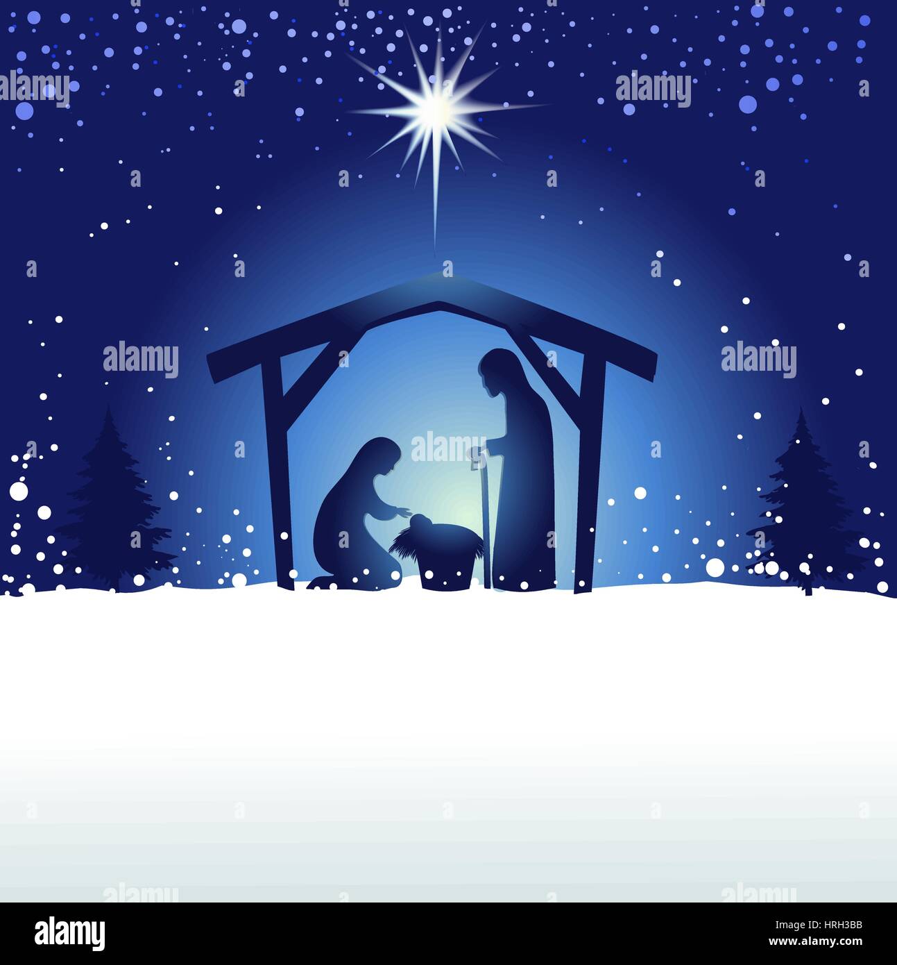 Nativity scene with Holy Family Stock Vector Image & Art - Alamy