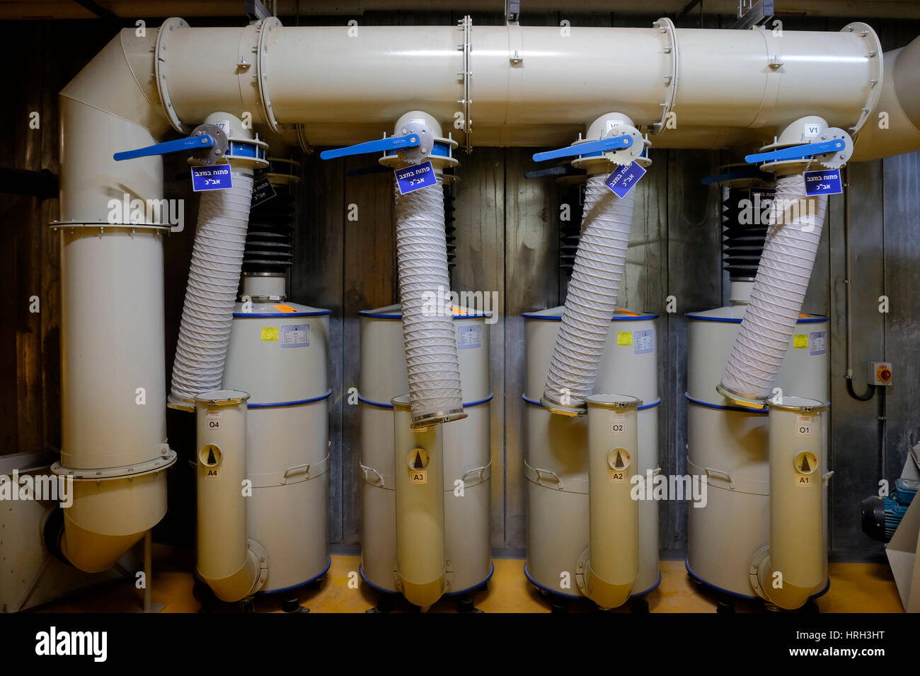 High efficiency filtration unit used to clean air placed in an