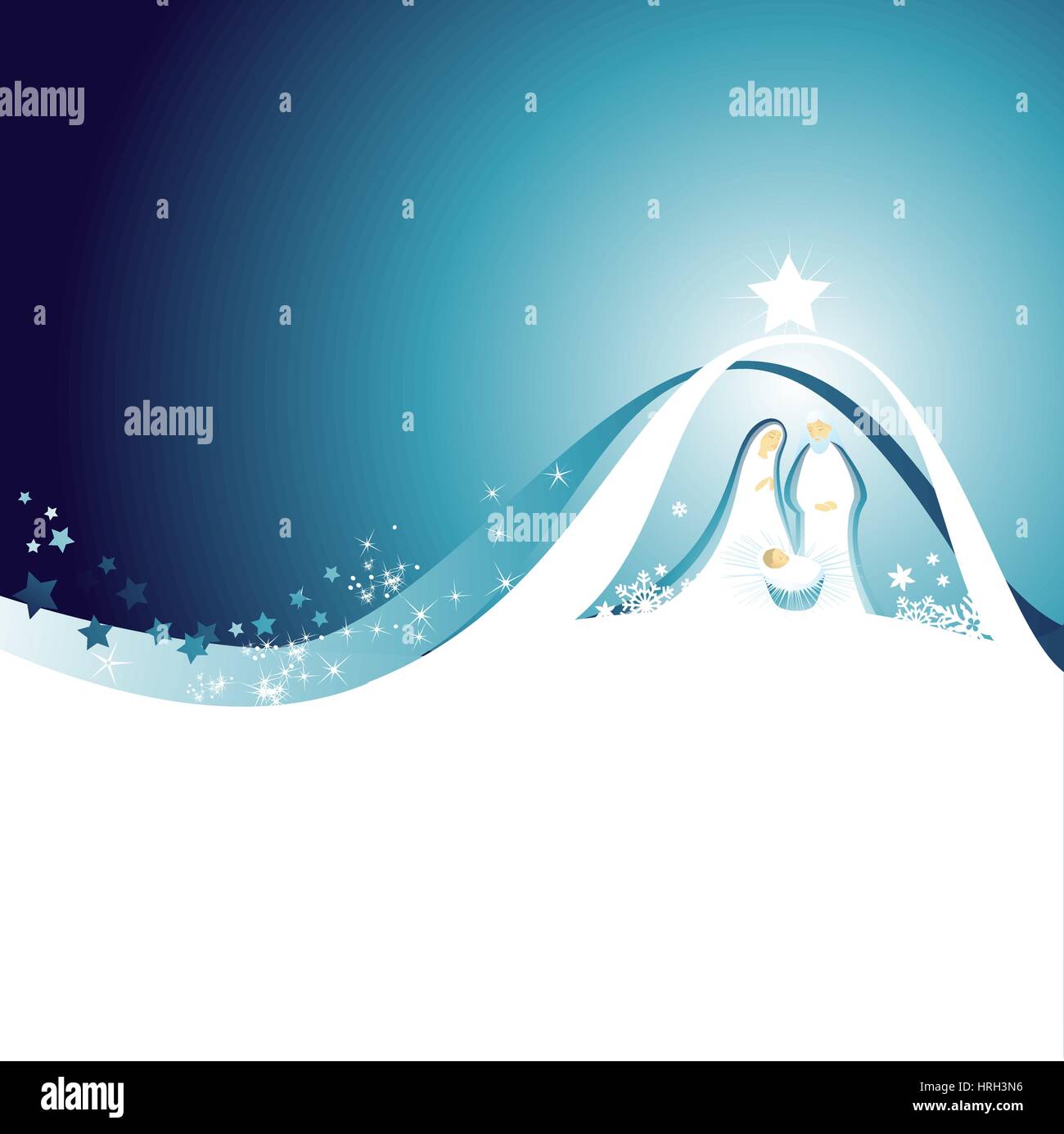 Nativity scene with Holy Family Stock Vector Image & Art - Alamy