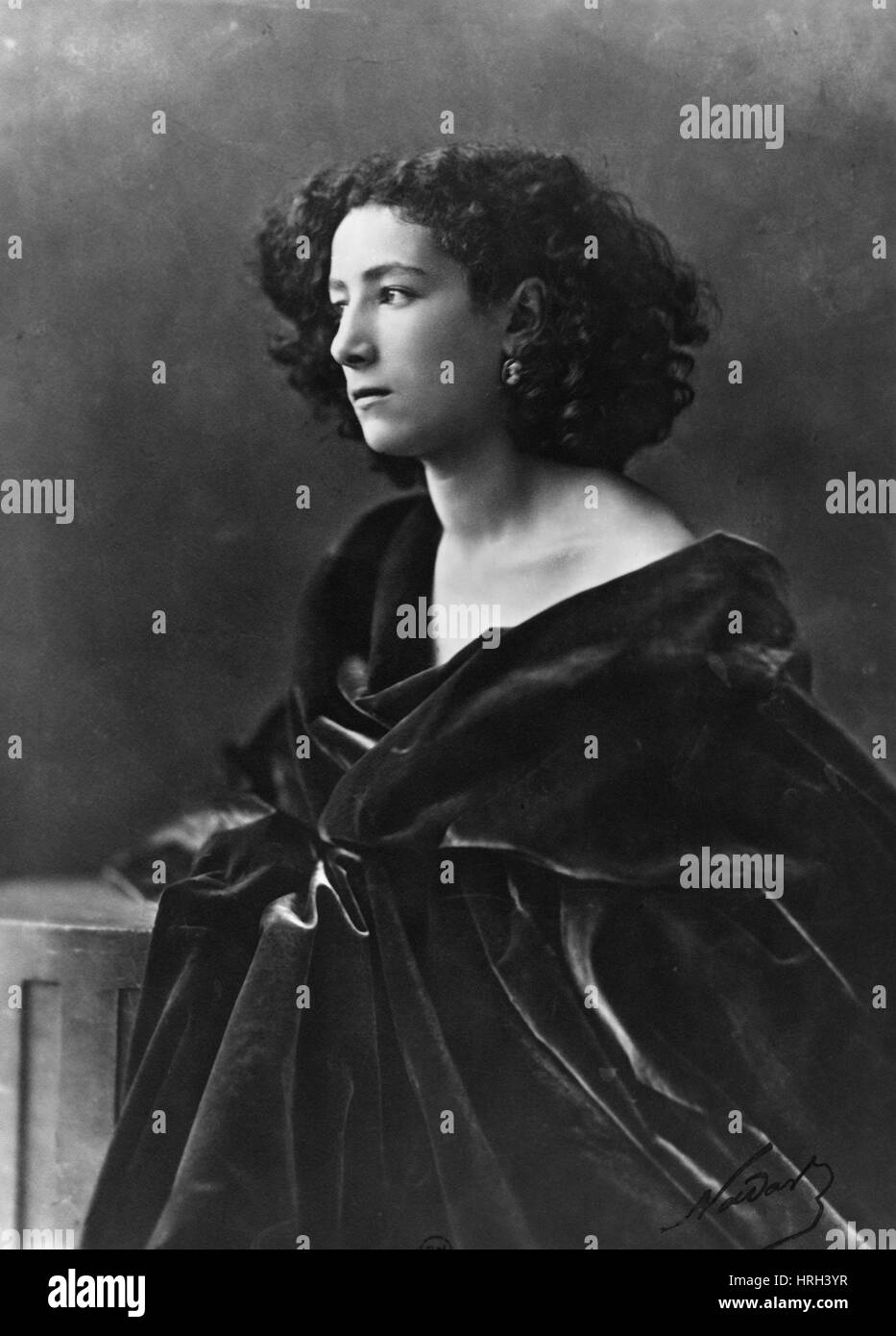 Sarah Bernhardt, French Actress Stock Photo