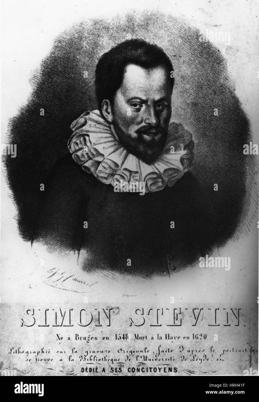 Simon Stevin, Flemish Mathematician Stock Photo