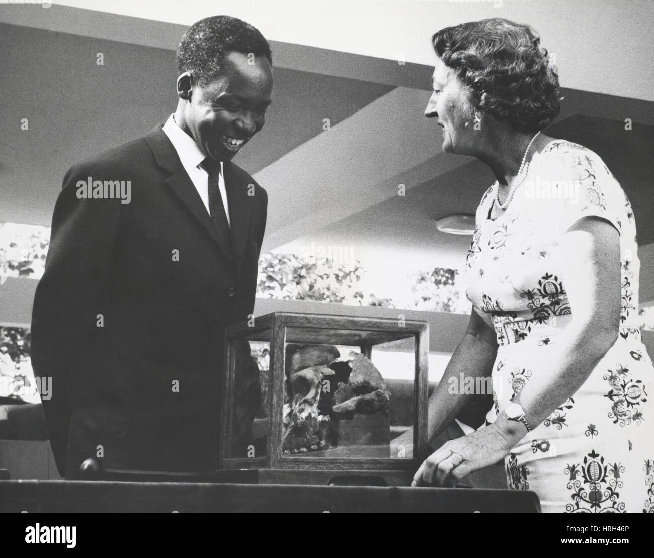 President Nyerere and Mary Leakey Stock Photo