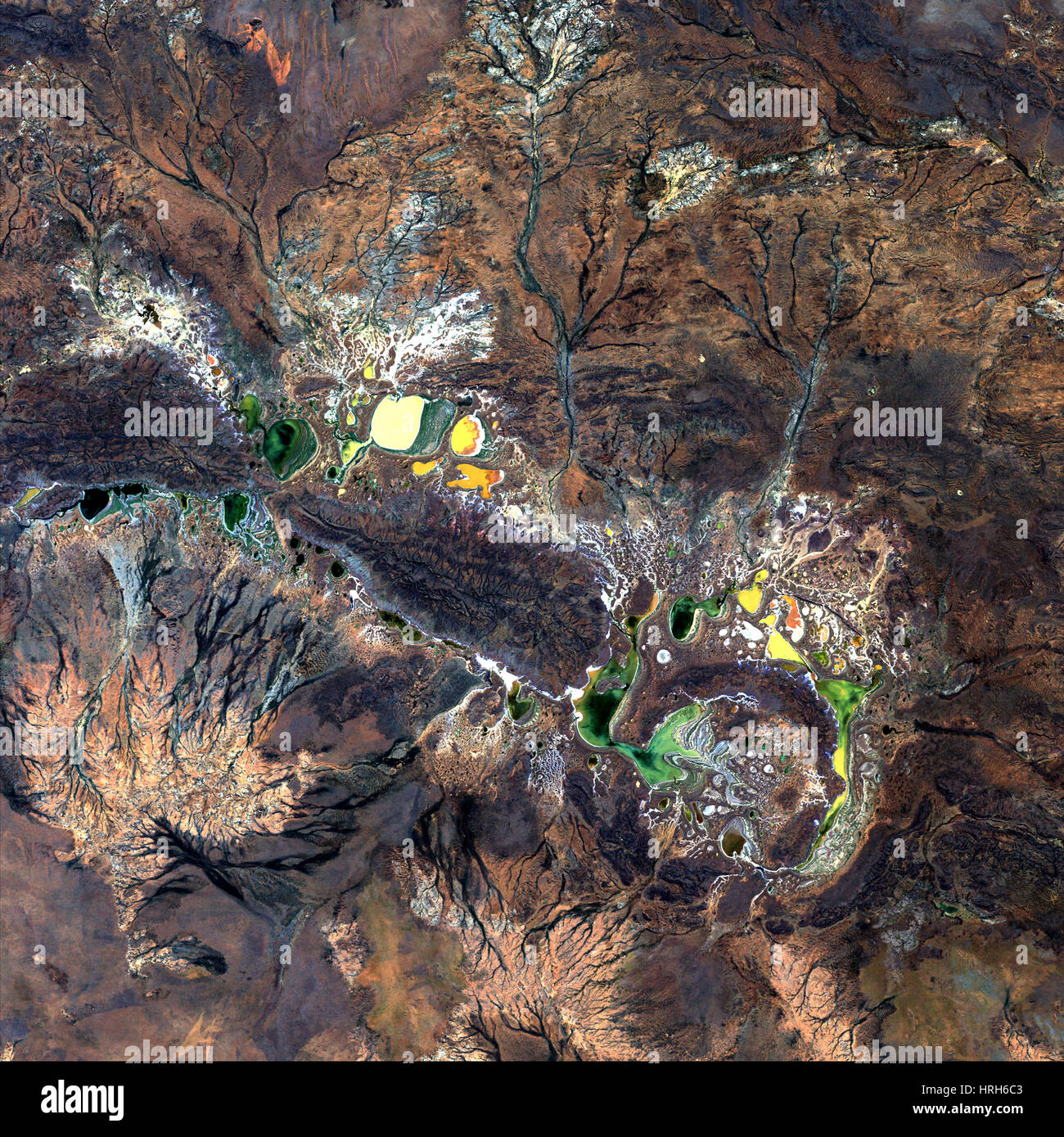 Shoemaker Crater, Landsat Image Stock Photo
