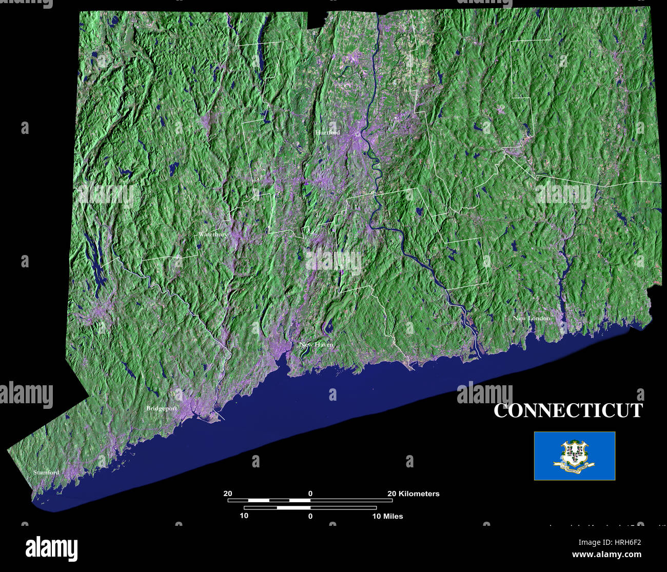 Connecticut map hires stock photography and images Alamy