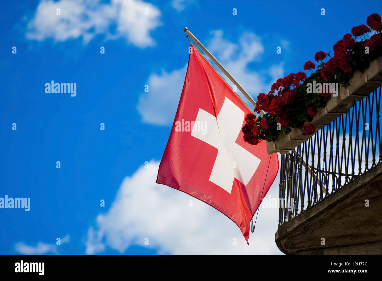 Schweizfahne - Swiss flag Stock Photo