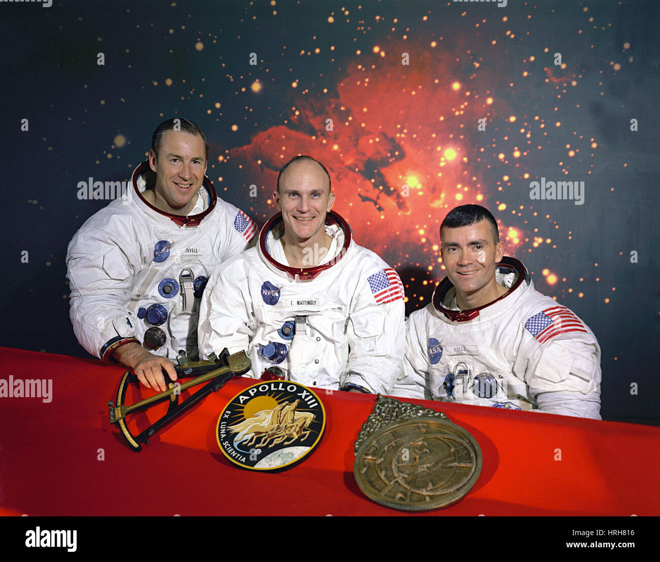 Original Apollo 13 Crew Stock Photo