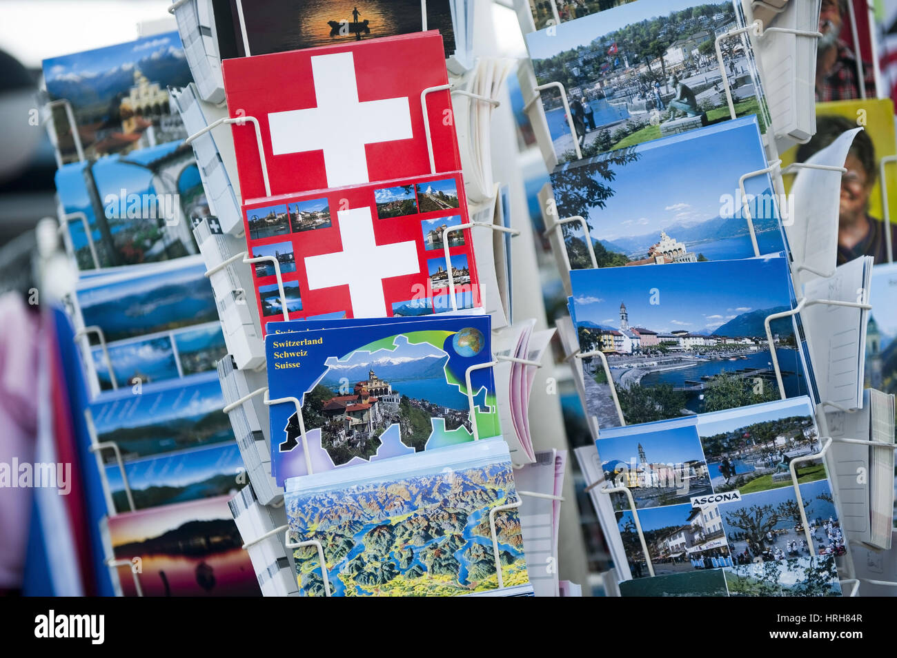 Ansichtskarten, Schweiz - postcards, Switzerland Stock Photo