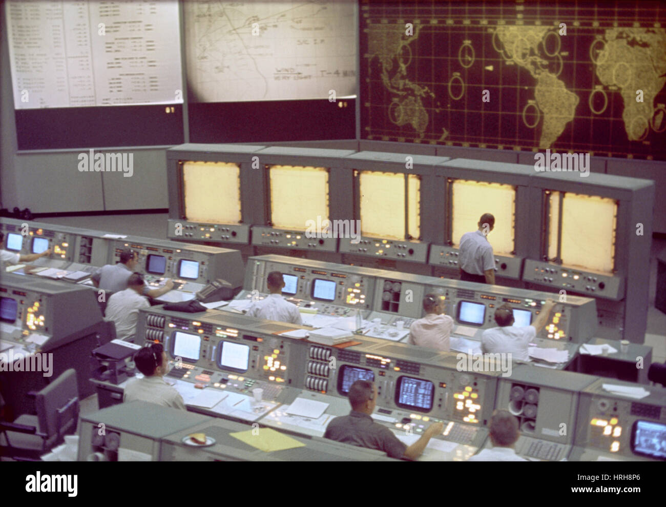 Gemini Mission Control Stock Photo