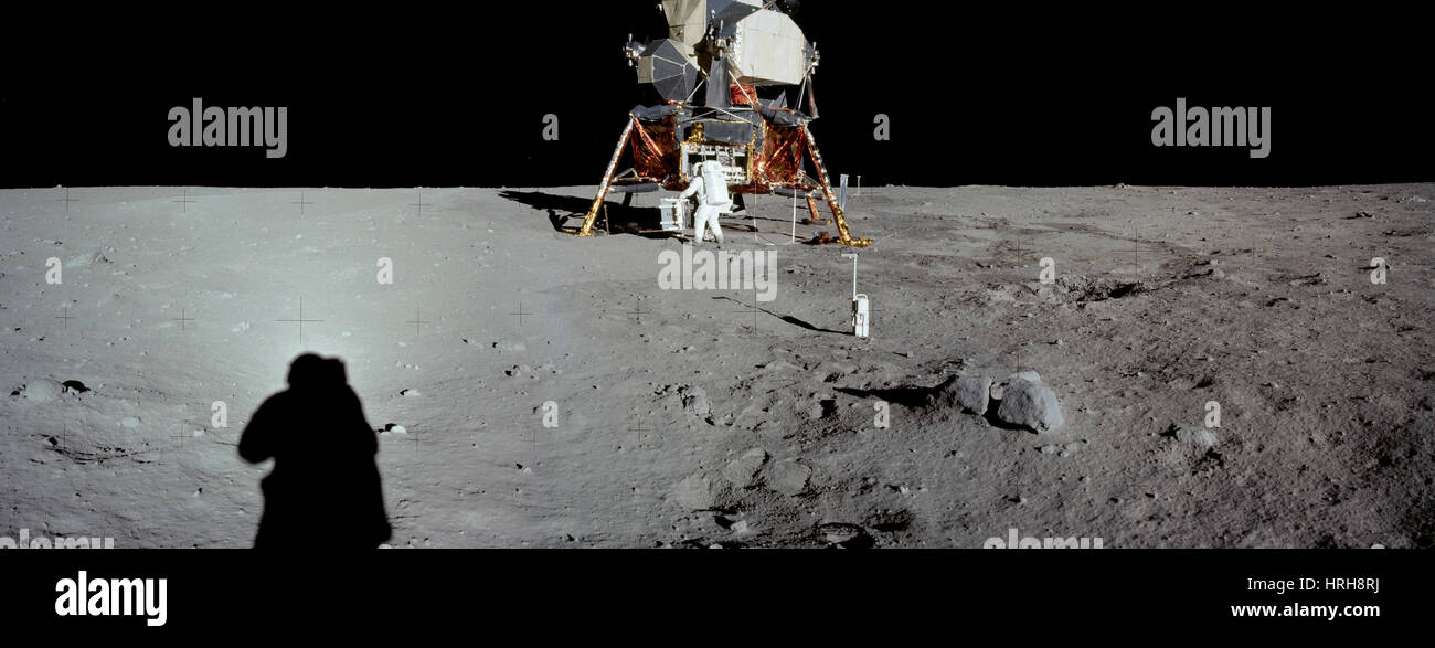 Apollo 11 Astronaut Taking Picture Stock Photo