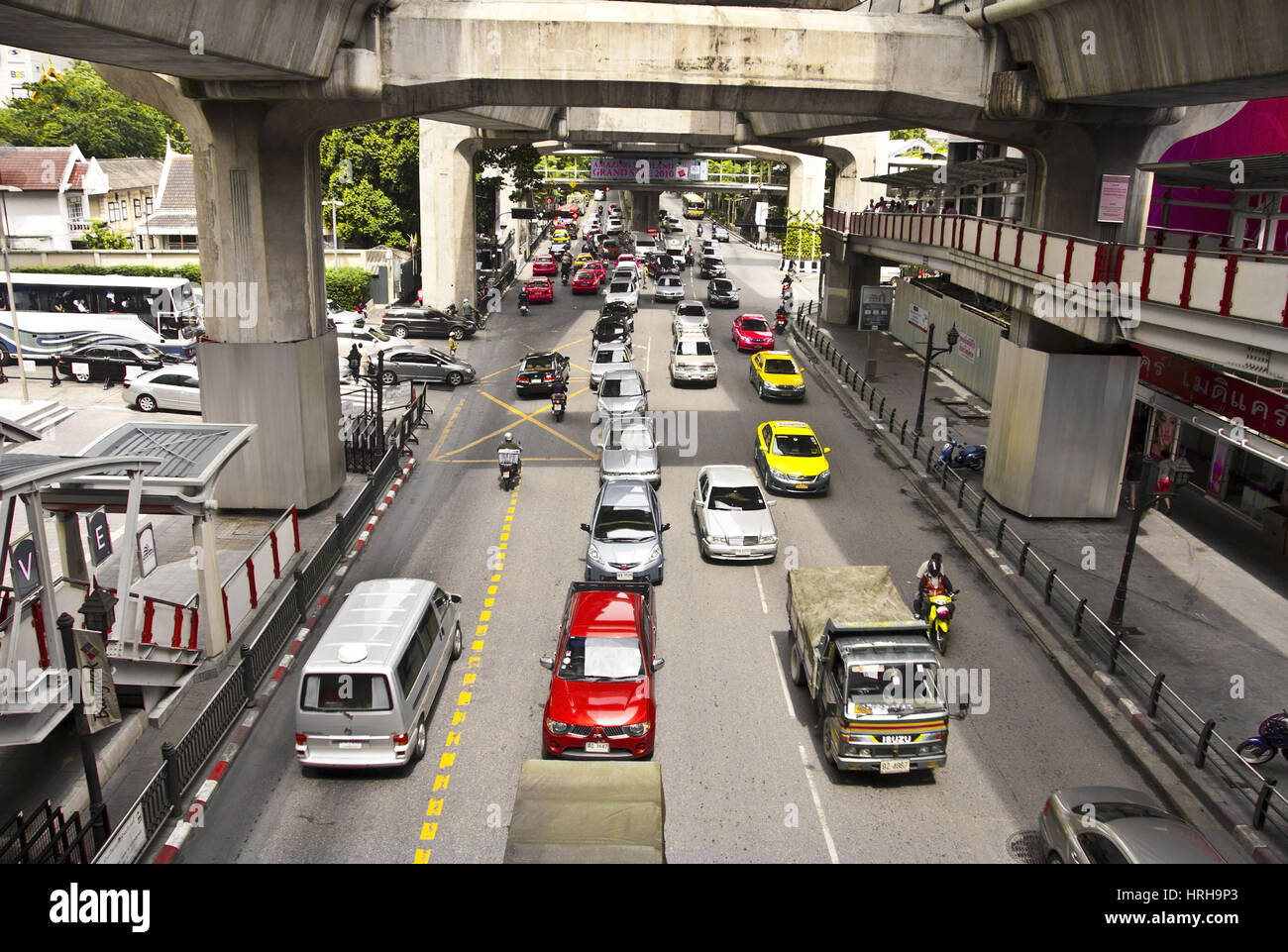 Verkehr in Bangkok, Thailand - traffic in Bangkok, Thailand Stock Photo