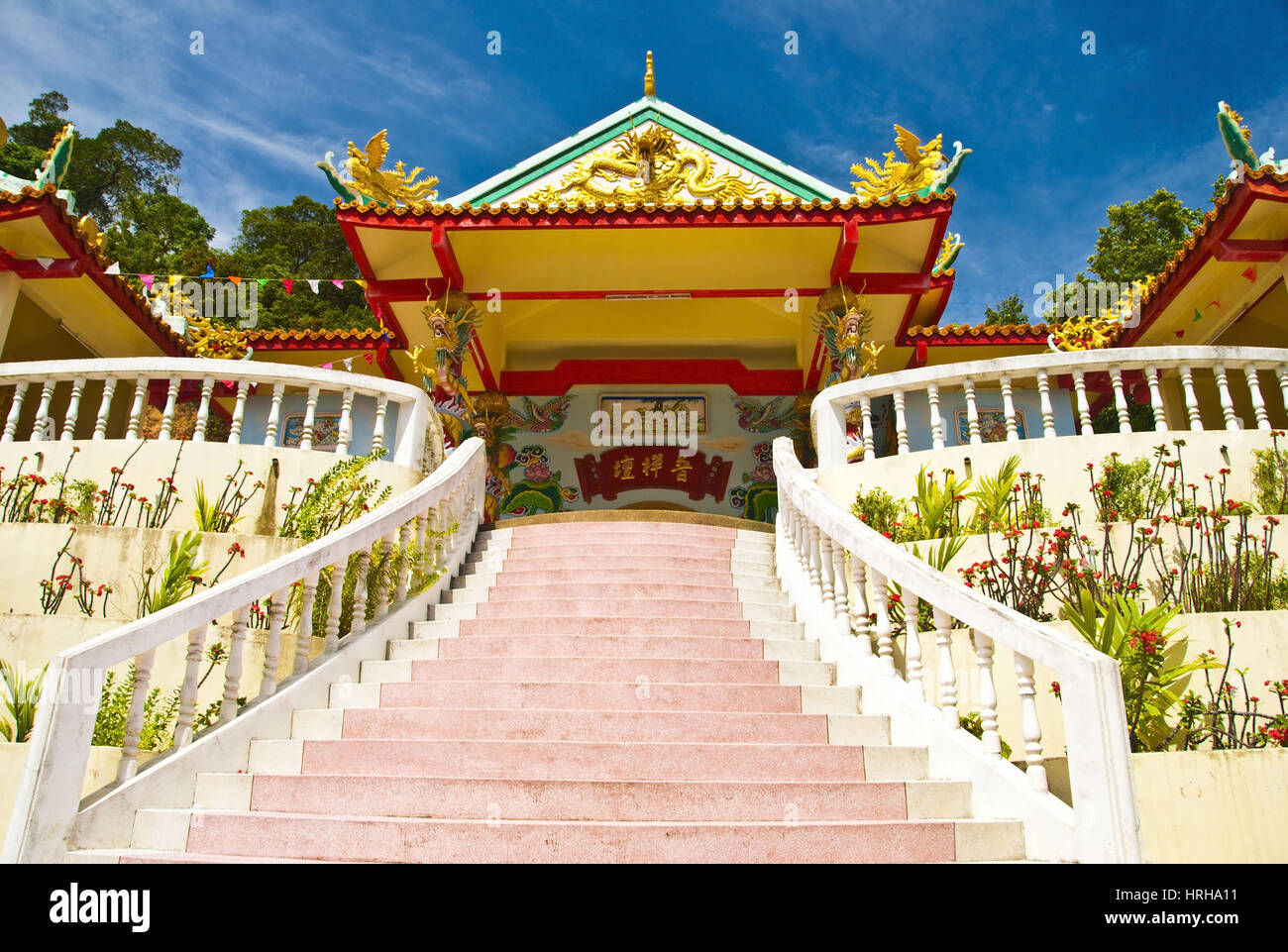 Chinesischer Tempel, Kho Phangan, Thailand - Chinese Temple, Kho Phangan, Thailand Stock Photo