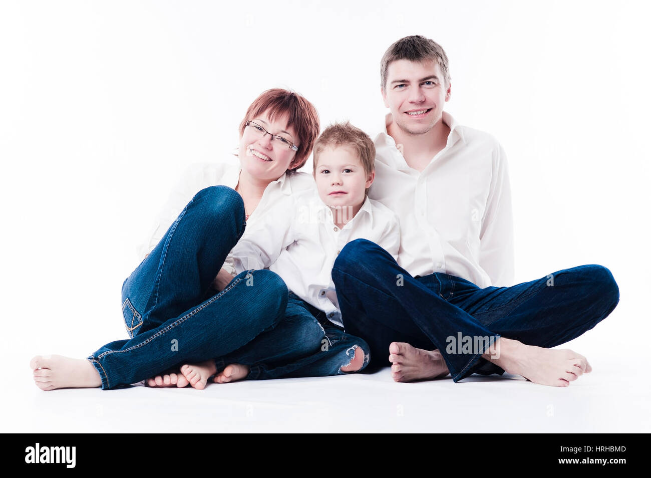 Model released, Eltern mit Sohn - parents with son Stock Photo