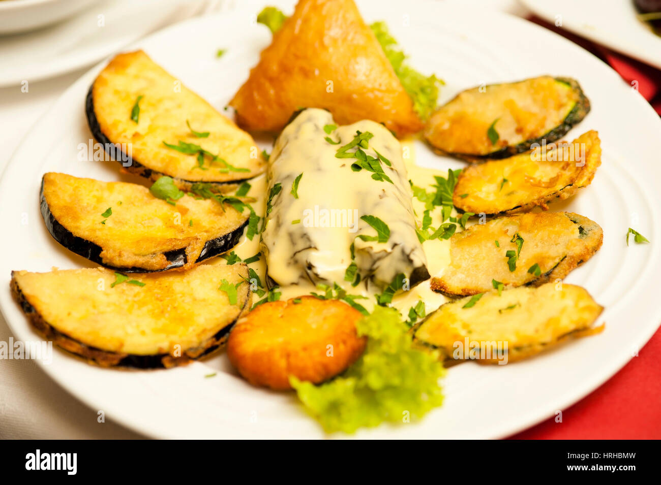 ‹berbackene Auberginen gratinated aubergines Stock Photo Alamy