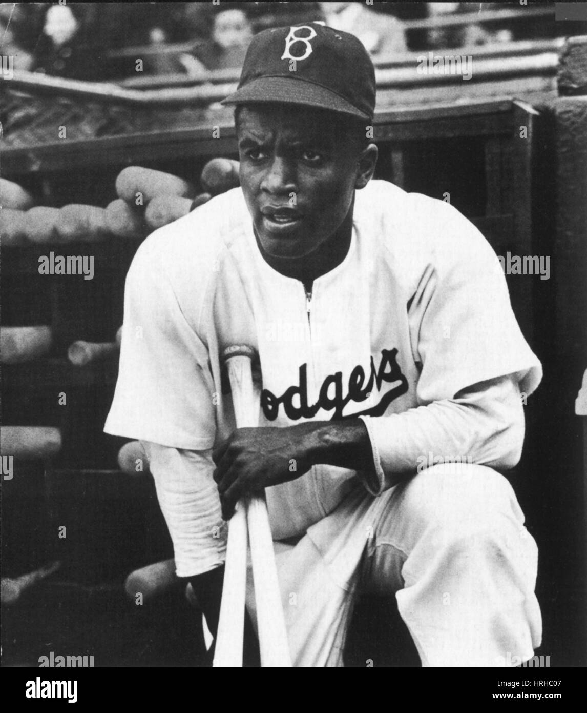Jackie Robinson, American Baseball Legend Stock Photo