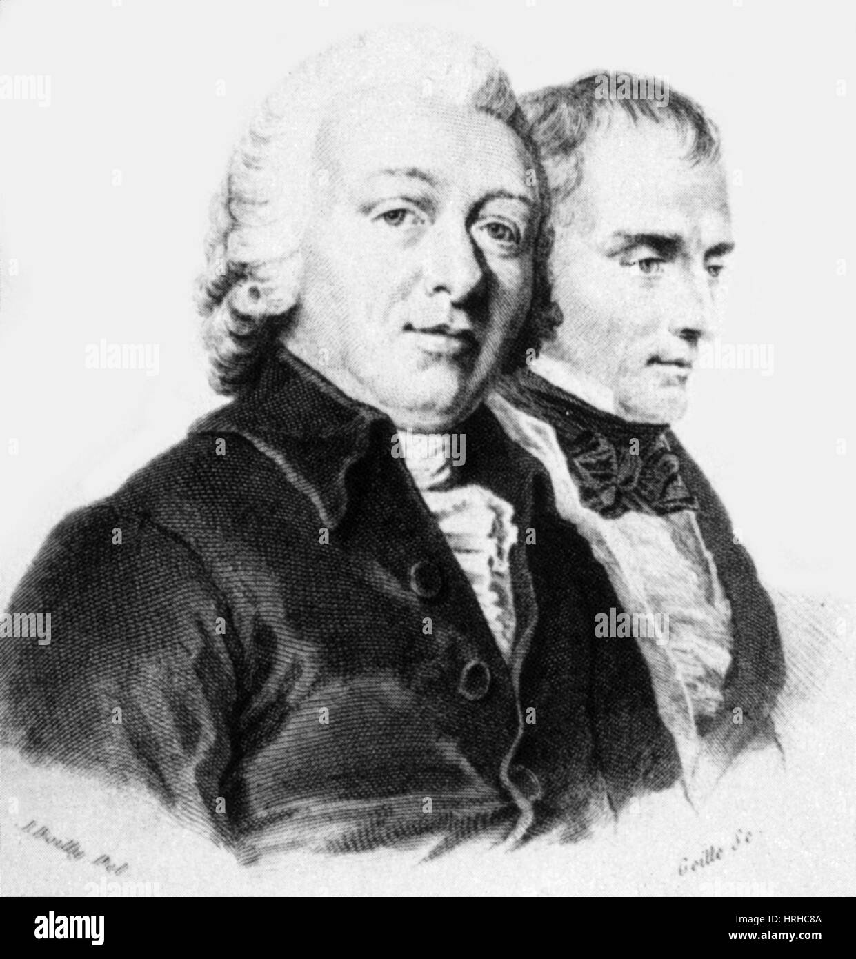 Desault and Bichat, French Anatomists Stock Photo