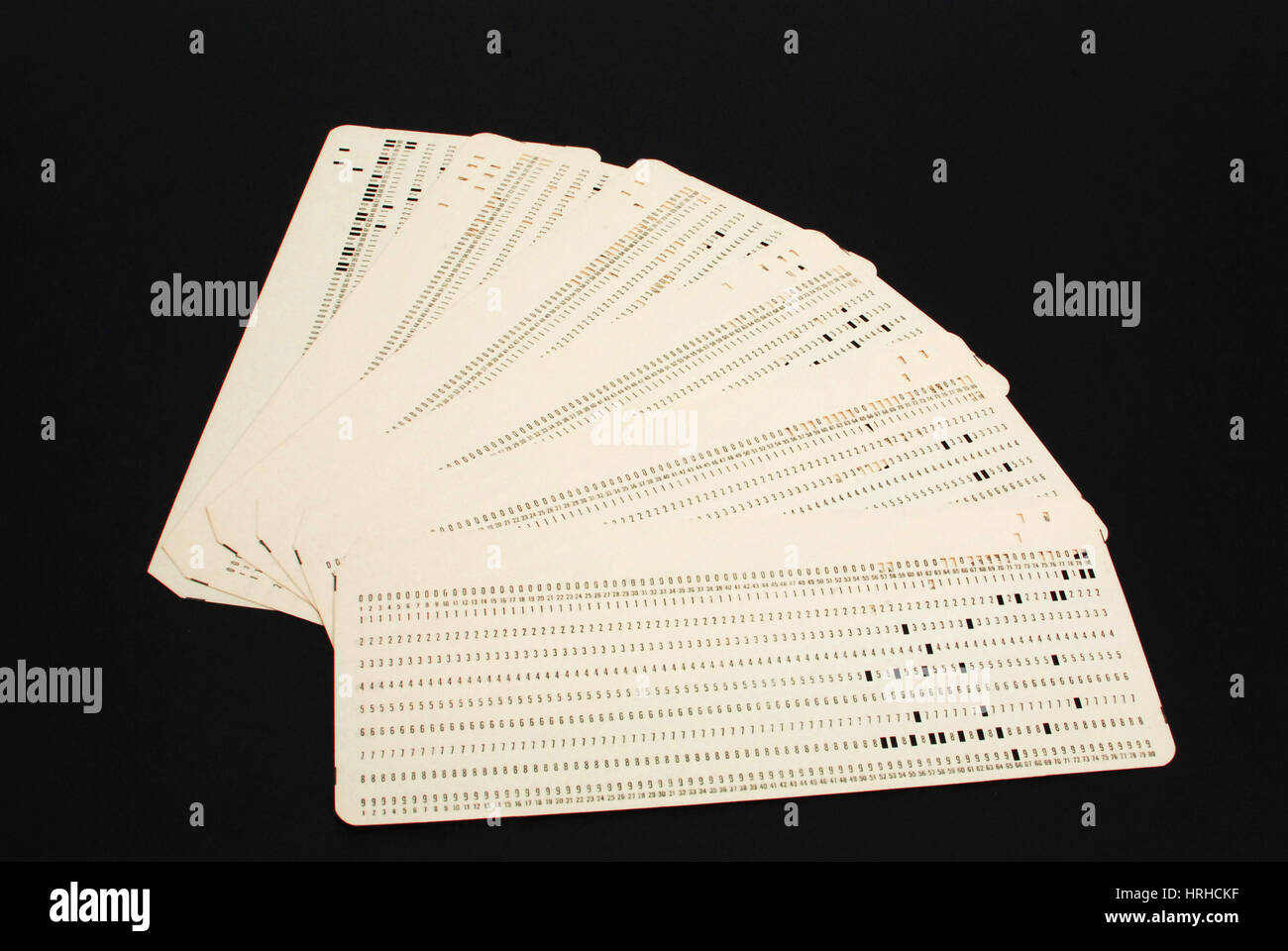 Punch Cards Stock Photo