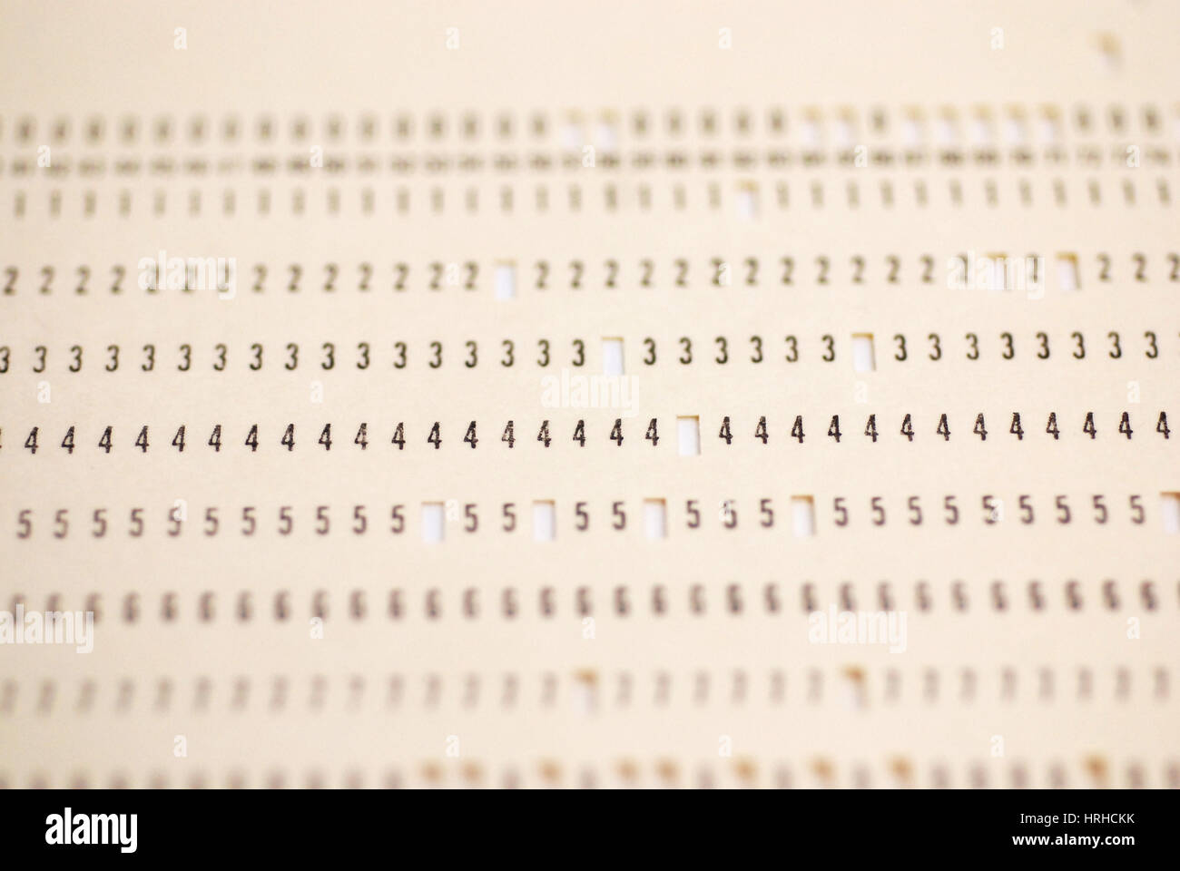 Punch Card Stock Photo