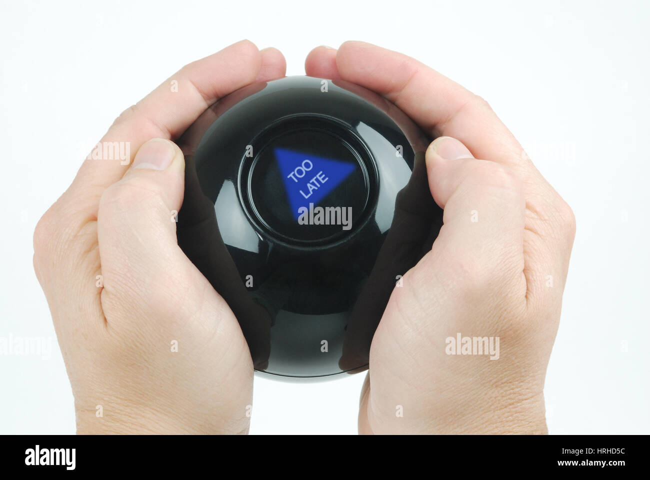 Magic Eight Ball, Too Late Stock Photo