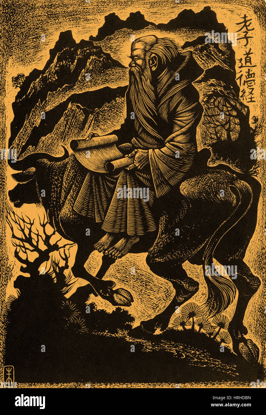 Laozi, Ancient Chinese Philosopher Stock Photo