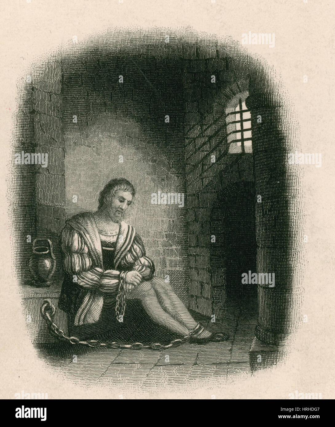 Columbus in Prison, 1500 Stock Photo - Alamy