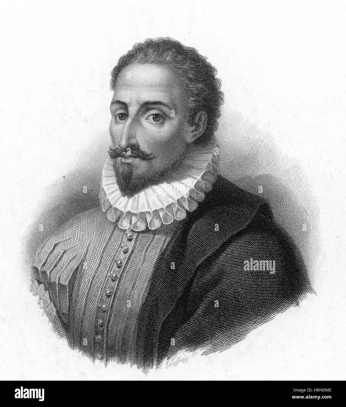 Miguel de Cervantes, Spanish Author Stock Photo