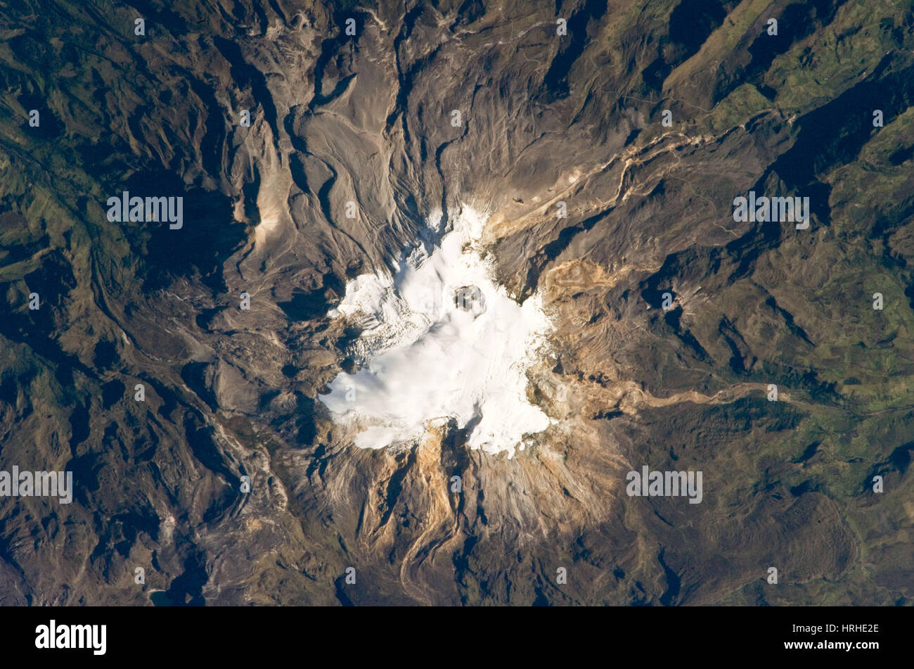 Nevado del Ruiz Volcano, Colombia Stock Photo