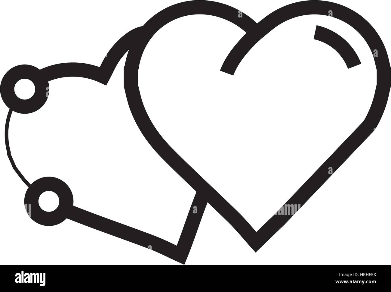 icon Two Heart Pen tool style Stock Vector Image & Art - Alamy