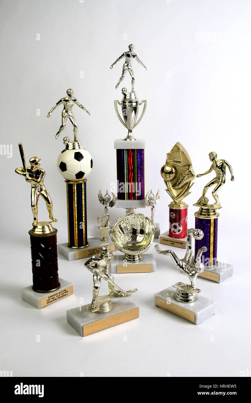Sports Trophies Stock Photo