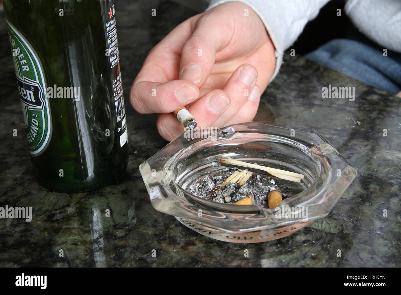 Drinking and smoking stock photo alamy