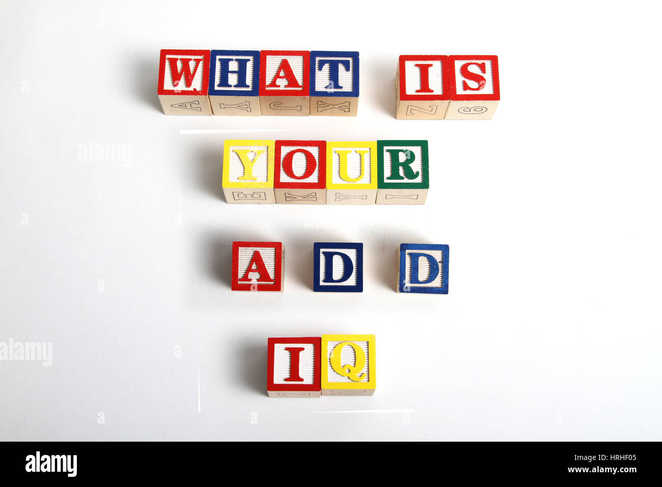 What Is Your A.D.D. IQ? Stock Photo