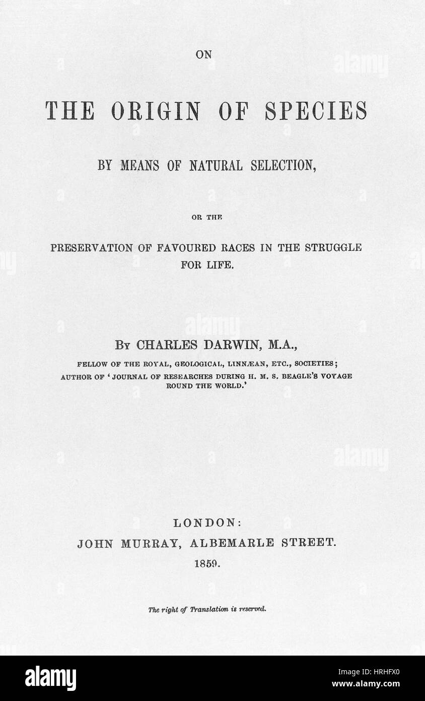 Origin of species hires stock photography and images Alamy