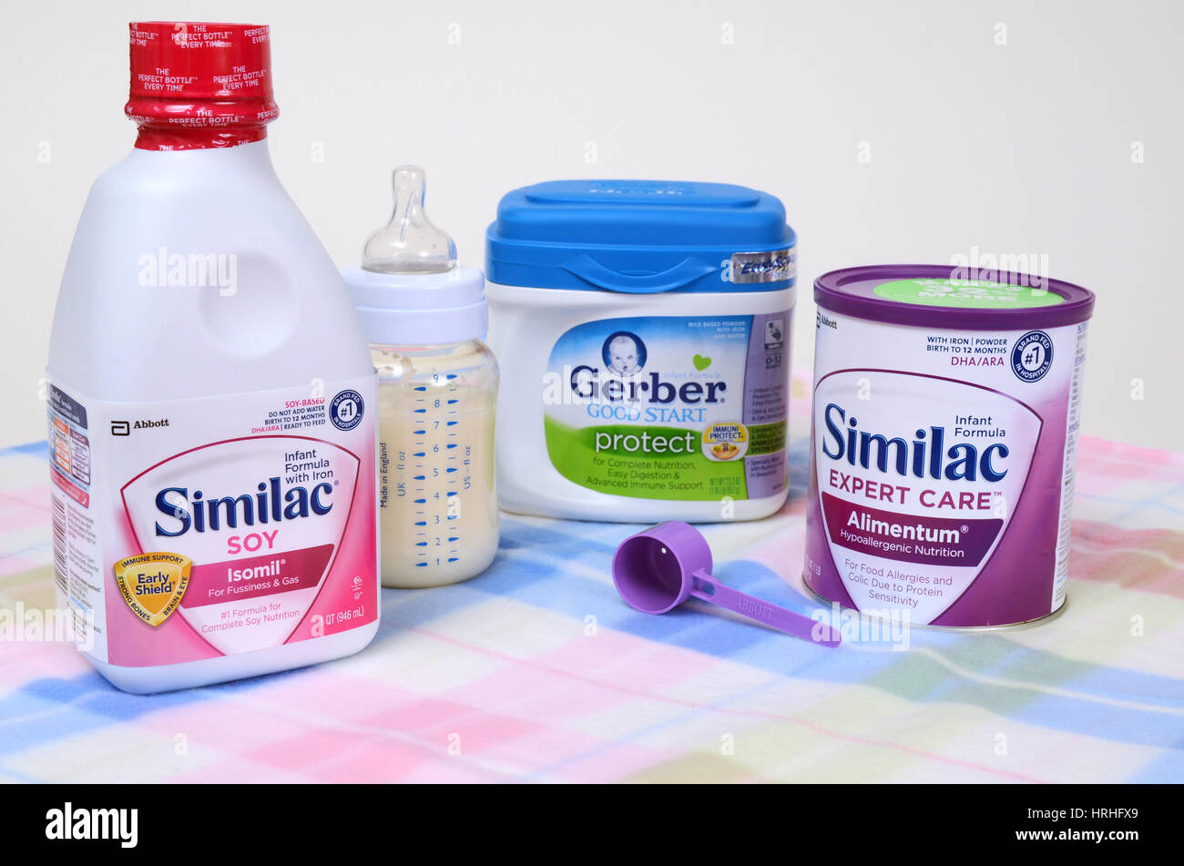 Baby Formulas with DHA and ARA Stock Photo