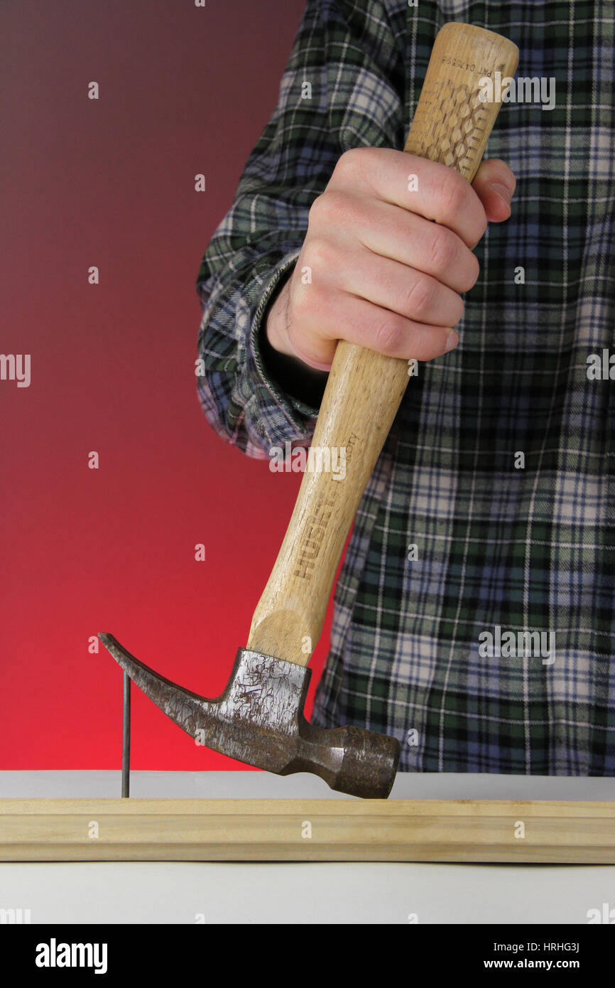 Claw Hammer and Nail Stock Photo Alamy