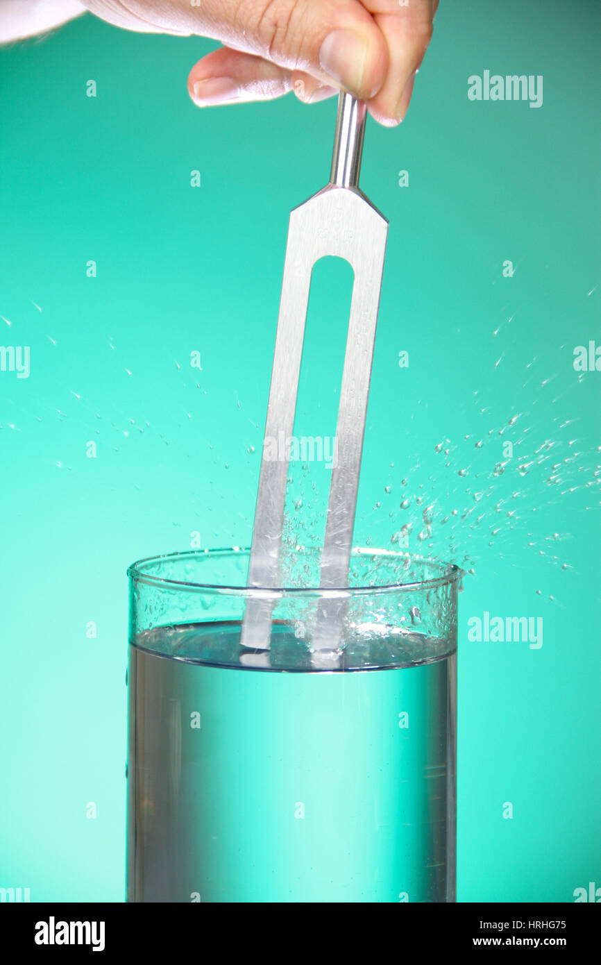 Tuning fork in water Stock Photo Alamy
